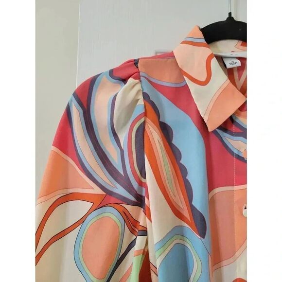 ALEXIS for Target Mixed Floral Long Sleeve Robe Dress XS NWOT - Picture 7 of 10